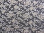 Black Scalloped Metallic Bulk Floral Lace Fabric Eco-Friendly Dyeing CY-LW0060