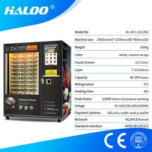Quality 24 Hours Box Lunch Food Vending Machine 60 Kinds 60HZ 4-5 Channels wholesale