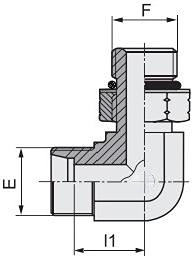 Hydraulic Fitting SAE 90 Degree Elbowthread Adjustable Stud Ends with O-Ring Sealing