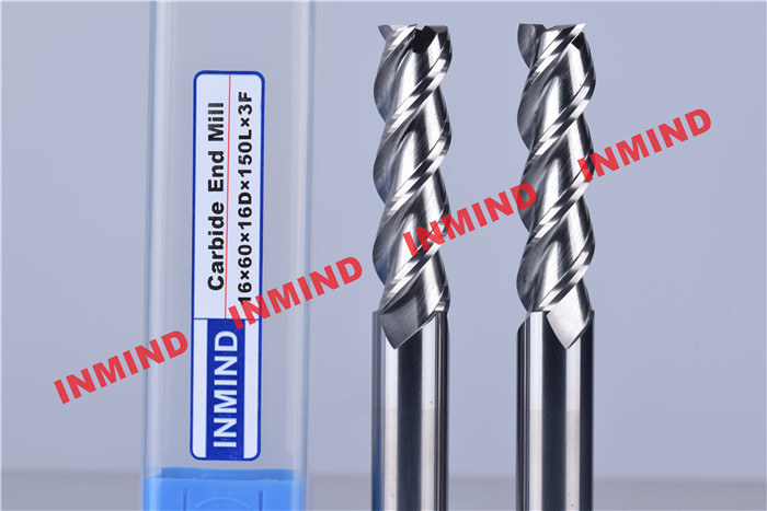 Long Type 3 Flute End Mill Bits For Drill Press No Coating AOL 75 mm - 150 mm