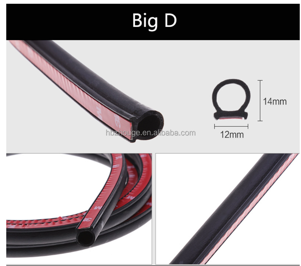 Customizable EPDM Rubber Soundproofing Car Door Sealing Strips for Weather Protection