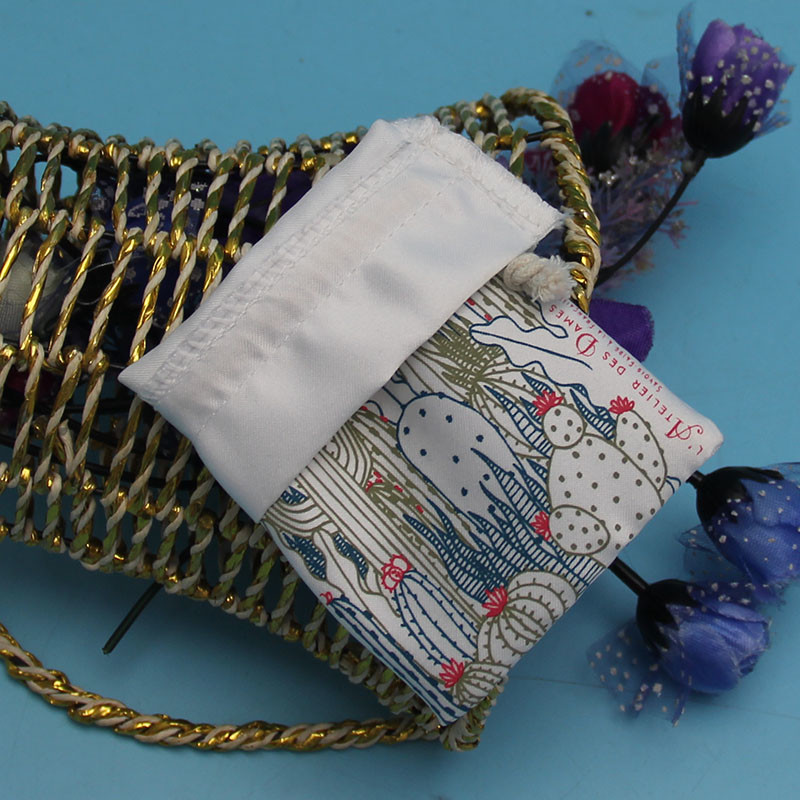Plain Rope Handle Cotton Storage Bag Easy To Carry For Sunglasses / Cell Phone