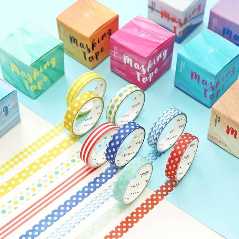 Custom Printed Crepe Paper Set Masking Washi Tape