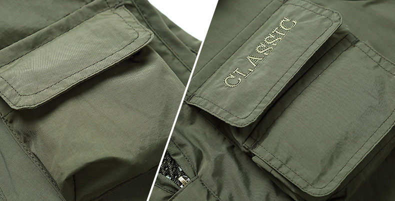 Tactical Custom Utility Outdoor Fishing Sleeveless Lightweight Utility Knit Waistcoat Men Multi Pocket Vest for Workout
