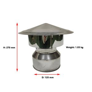Quality 5&quot; Chimney Flue Rain Caps Quick Bolt On Galvanised Silver Color wholesale
