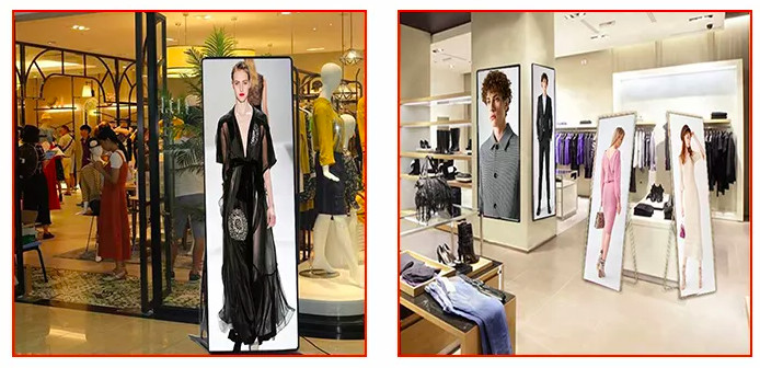 Wifi Floor Standing Led Display , P2.5 Smart Led Poster Display For Shopping Store