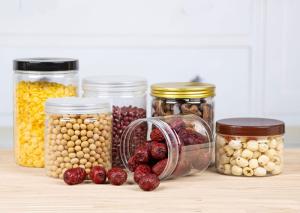 Quality SGS 30ml-1000ml Cosmetic Food Packaging Jar Amber Black Pet Cream Jar With Lids wholesale