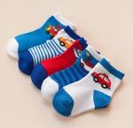 Jacquard Car Logo Kids Pop Socks , Cartoon Kids Winter Socks Customized Size