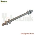 high strength zinc plated carbon steel Double Arming Bolts