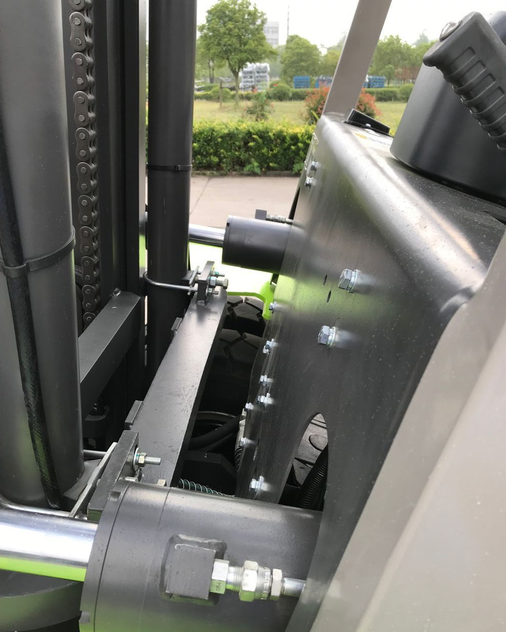 10ton Diesel Forklift with Attachment for Glass Warehouse Forklift