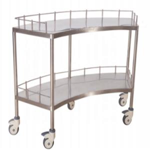 Quality 1400MM 45CMHospital Medical Furniture Surgical Instrument Stainless Steel Trolley with drawer and wheel wholesale