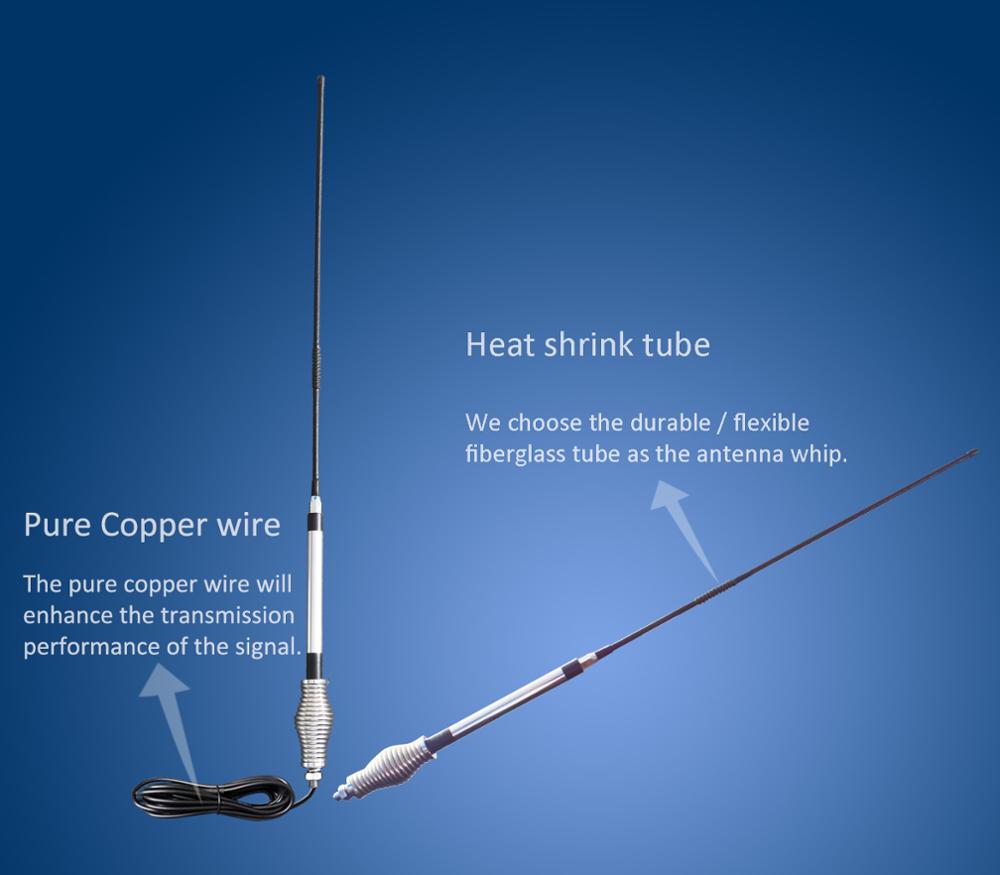 6-7dBi Flexible Whip 477Mhz VHF Antenna Spring Radio Antenna Ground Mount