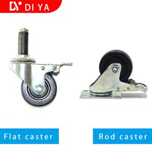 Quality Shock Absorption Chromium Industrial Caster Wheels Swivel Lock Damping wholesale