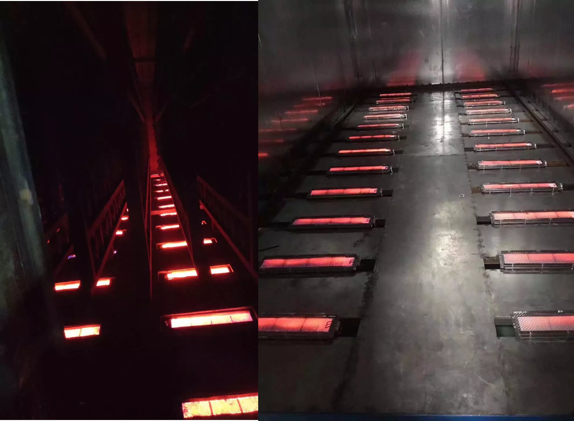 LPG NG Powder Coating Oven Gas Burner Heater IR Radiant Infrared Heating