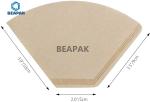 Cone Disposable V60 Drip Coffee Filter Bags Unbleached Natural Paper