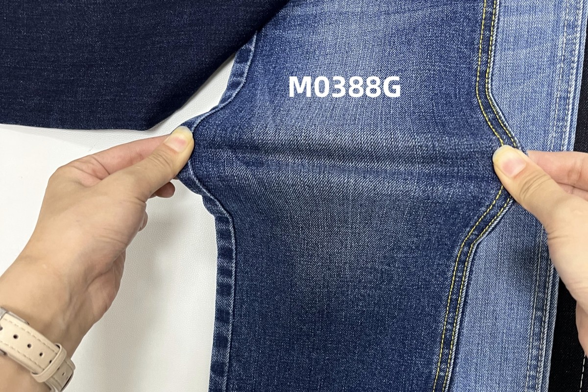 Wholesale 12 Oz High Stretch Crosshatch Slub Woven Denim Fabric For Jeans