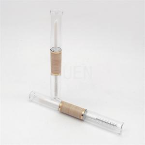 Quality Double Ended Plastic Lip Gloss Tube Bulk Bamboo Transparent 5ml 2 In 1 wholesale