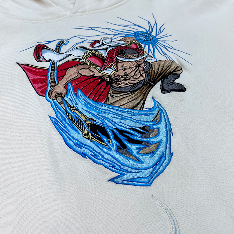 Custom Embroidery Cartoon Anime Logo Distress Pullover Streetwear Pique Lining Cotton Hoodies Manufacturers