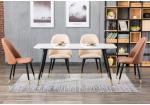 High Back Leather Dining Room Custom Made Furniture With Metal Legs Custom
