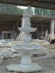 Crane Carved White Marble Stone Water Fountain Decoration