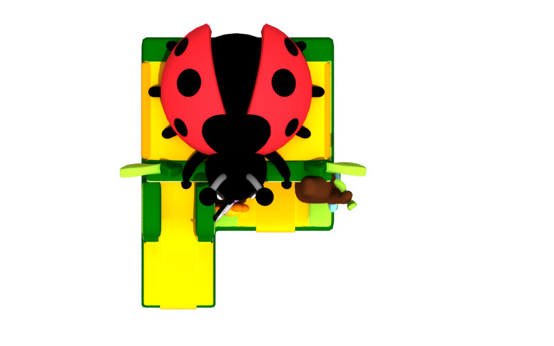 New Beetle/Ladybug Theme Inflatable Combos Bounce with Slide Colorful Inflatable Bounce House