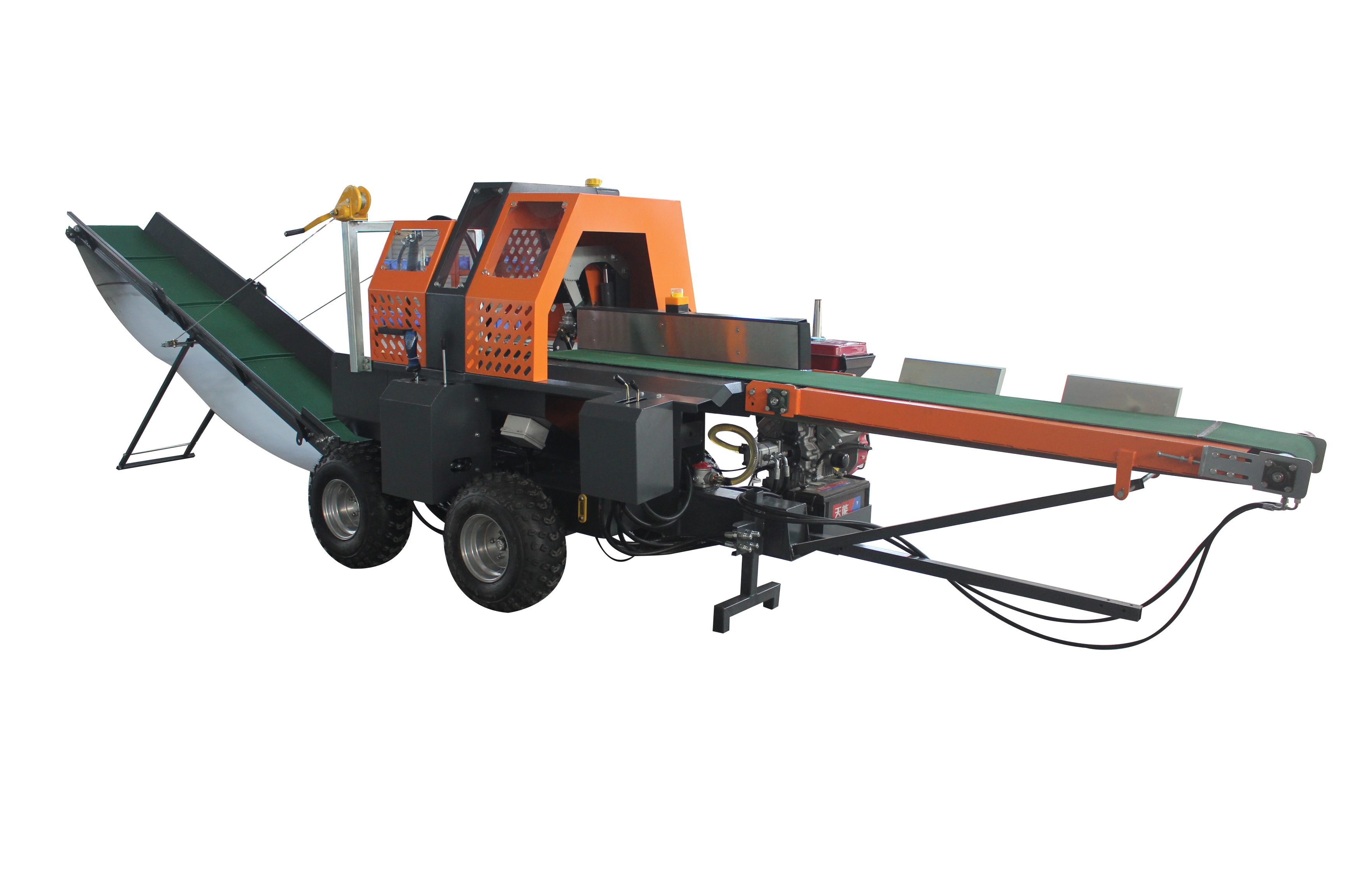 Home Firewood Processor JIERUI CE Approved Horizontal Fast Log Splitter with Chainsaw