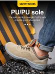Yellow Lightweight Comfortable Safety Shoes / Comfortable Work Shoes Men with PU