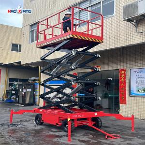 Quality Red Electric Scissor Lift Table 1500Lbs With 6000mm Max Lifting Height wholesale