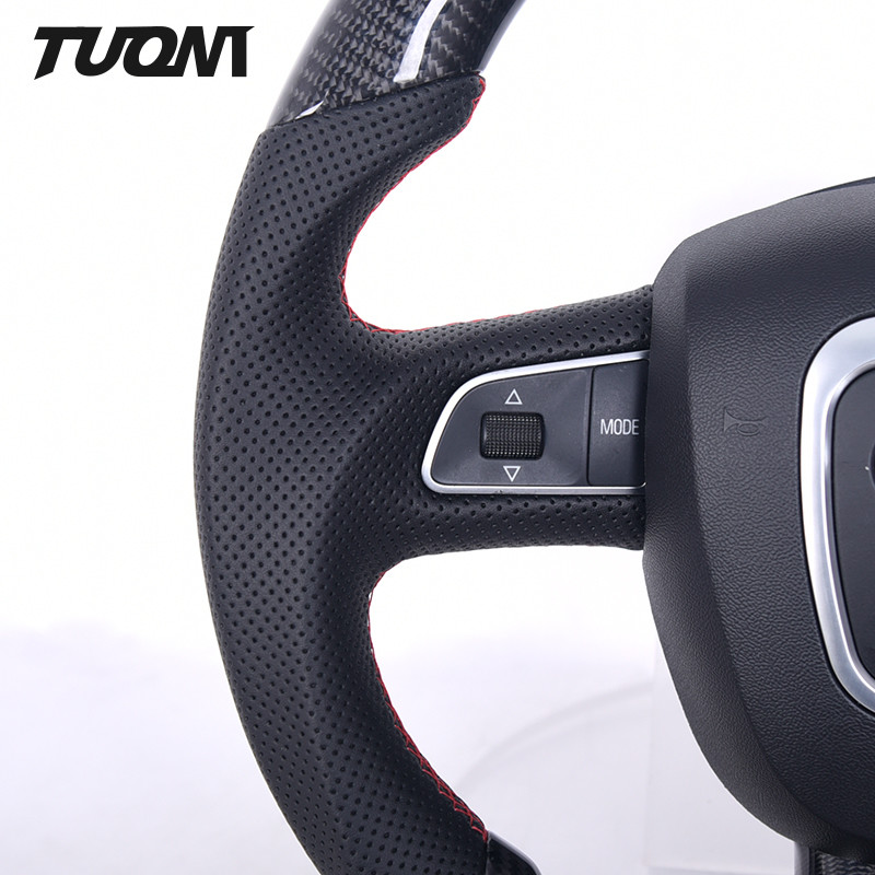 Plain Weave Audi Carbon Fiber Steering Wheel Customizable