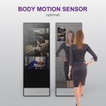 Gym Using Mirror Display Screen 43" Free Standing for Fitness