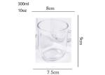 300ml Clear Rainbow Cambridge Style Glass Candle Jar for Candle Making