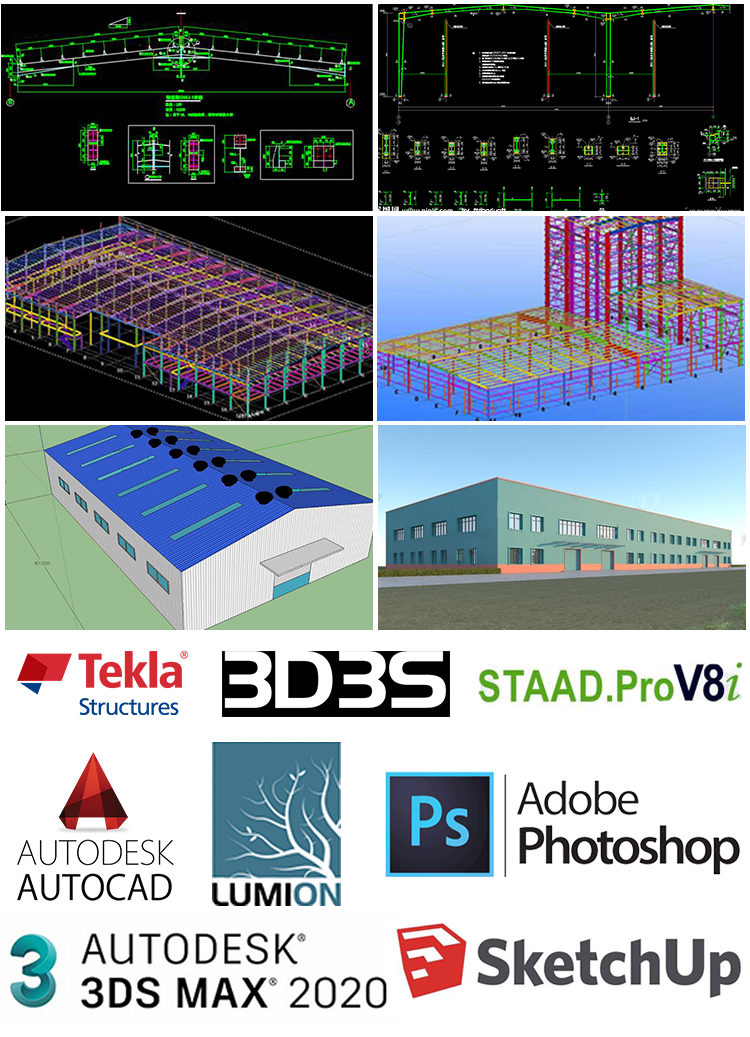 Galvanized Prefabricated Steel Frame Building Steel Structure Storage Warehouse