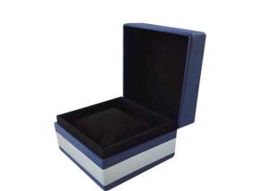 Quality Colorful Custom Logo Printed Jewelry Boxes , Black Square Cardboard Ring Boxes wholesale