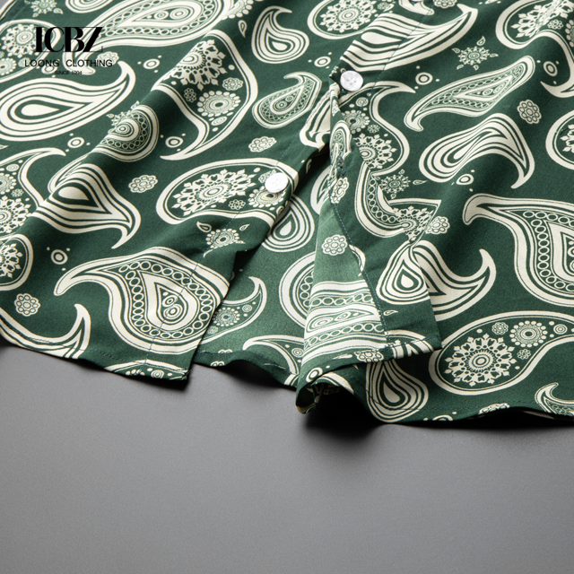 Stylish Men's Long Sleeve Shirt Casual Cotton Fabric with Letter Print in Large Size
