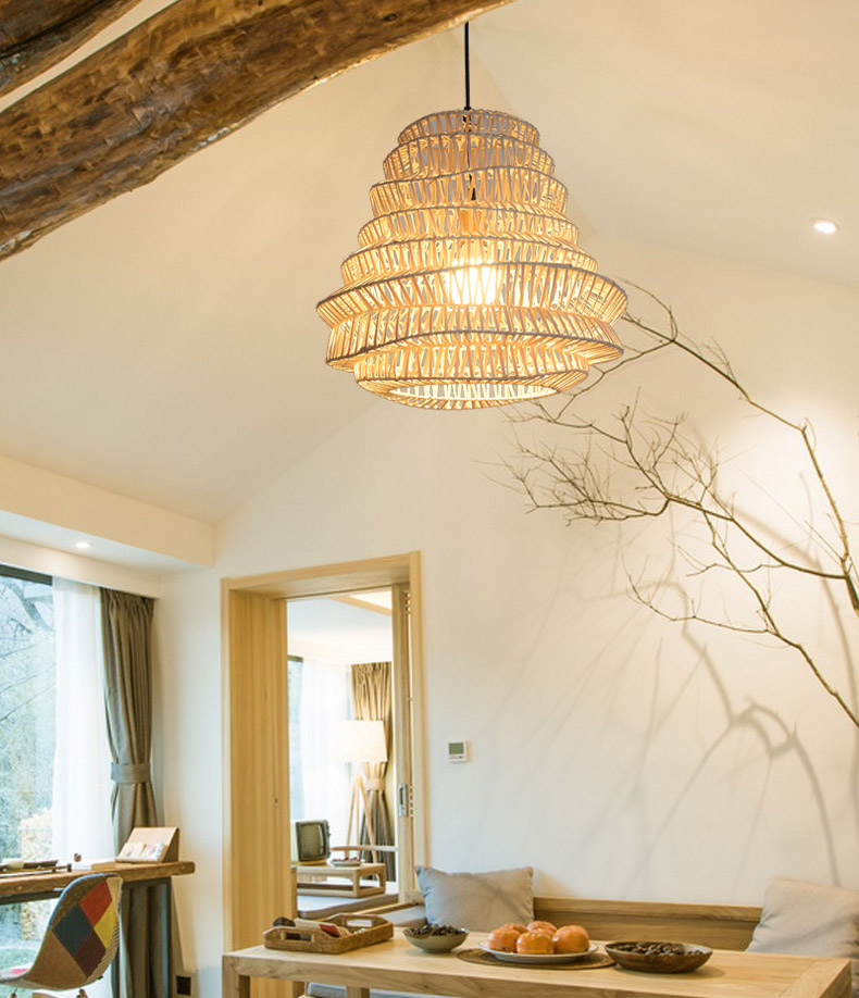 Southeast Asia Creative Rattan Chandelier Handicraft Lamp Design Natural island pendant light(WH-WP-84)