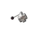 ISO9001 Max 10 Bar Welded Ends Hygienic Butterfly Valve