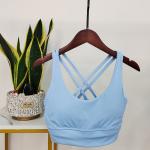 10 colors High Quality Nude V neck Girl Sports Bra Gym workout Fitness Clothing