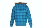 Ladies jacket Quality Coats Fashion Keep Warm Autumn And Winter blue lattice