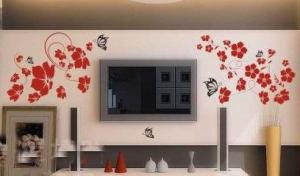 Quality PVC Nontoxic Removable Wall Flower Stickers G243, /Floral Wall Stickers /Design Wall Sticker /Wall Sticker Art wholesale