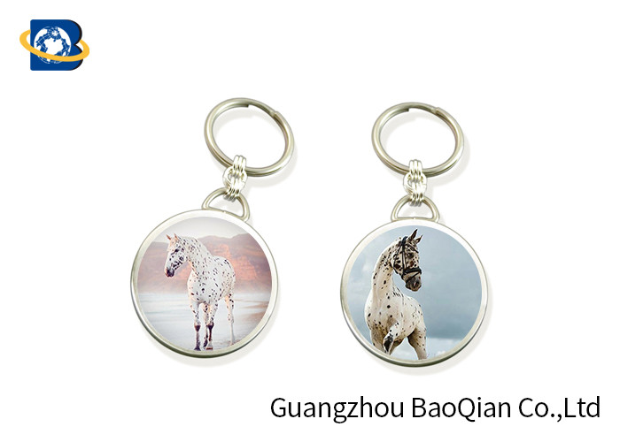 3D Lenticular Keychain Lovely Horse Keyrings Printing Services For Promotional Gift
