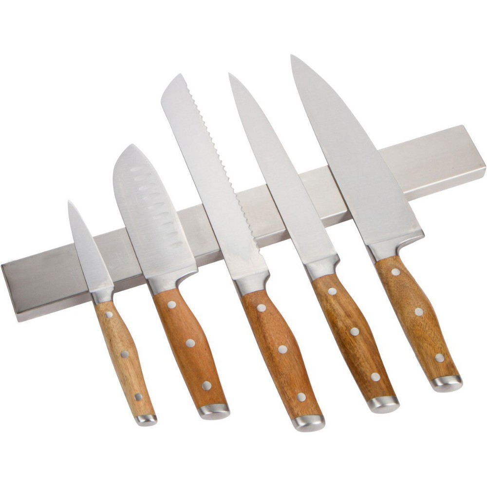 16" Stainless Steel Magnetic Knife Bar Optional Size 16" Blocks Roll Bags Magnetic
