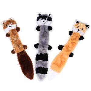 Quality Manufacturer no stuffing squeaky fox squirrel raccoon bea wholesale