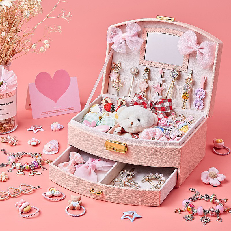 Multi Layer Clamshell Ornaments Storage Box Large Capacity For Hairpin Earrings Necklace