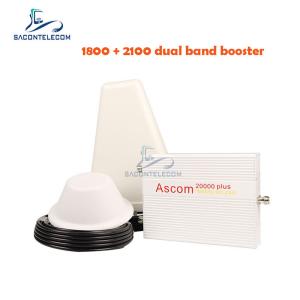Quality 1800mhz 2100mhz Dual Band Amplifier AGC B1 B3 Ascom 8000sqm wholesale