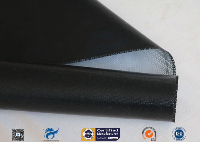 Black Silicone Coated Fiberglass Fabric For Thermal Insulation Blanket