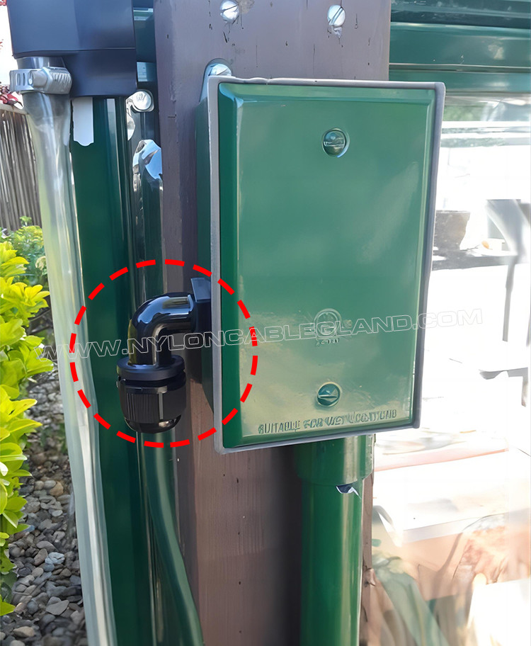 90 Degree Right Angle NPT Cable Glands, 90° Elbow Plastic Cable Glands IP68 Waterproof Cord Gland Connectors