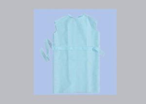 Quality Elastic / Knitted Cuff Disposable Safety Coveralls Medical Gown With V Collar And Pockets wholesale