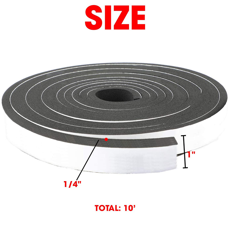 Flat Shape High Density Closed Cell Foam Seal for Sound Proofing Doors and Windows
