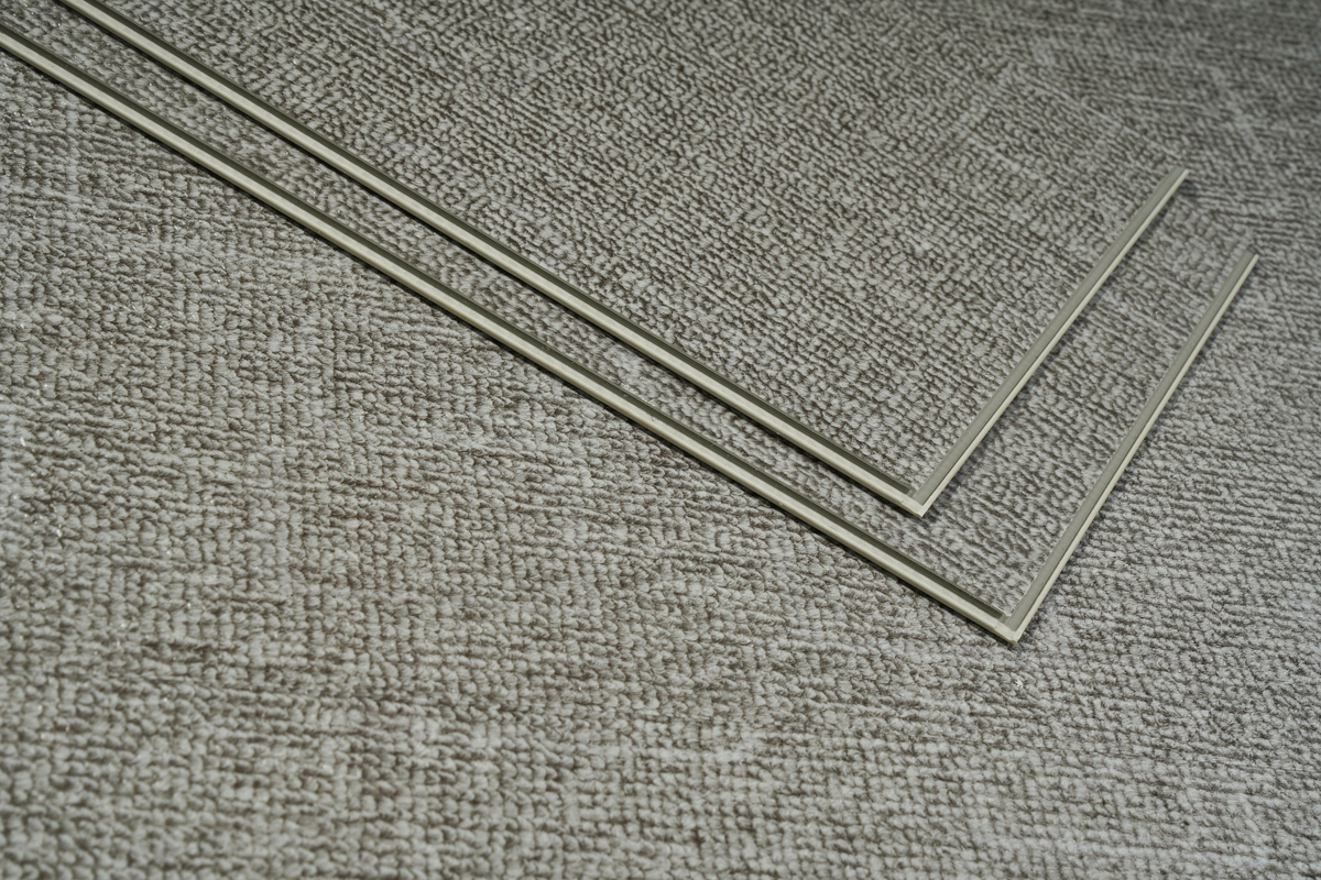 Indoor SPC Vinyl Flooring For Hotel Easy Install Carpet Design Commercial Woven Pattern