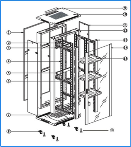 Customize Size 42U Server Rack Network Cabinet Ce Equipment Wall Mount